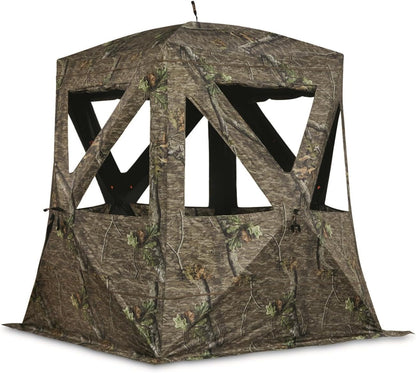 Flare XL Tall Hunting Ground Blind, See-Through, 360 View, 2-3 Person Pop-Up Tent, Turkey, Duck, Deer Hunting Gear Equipment Accessories