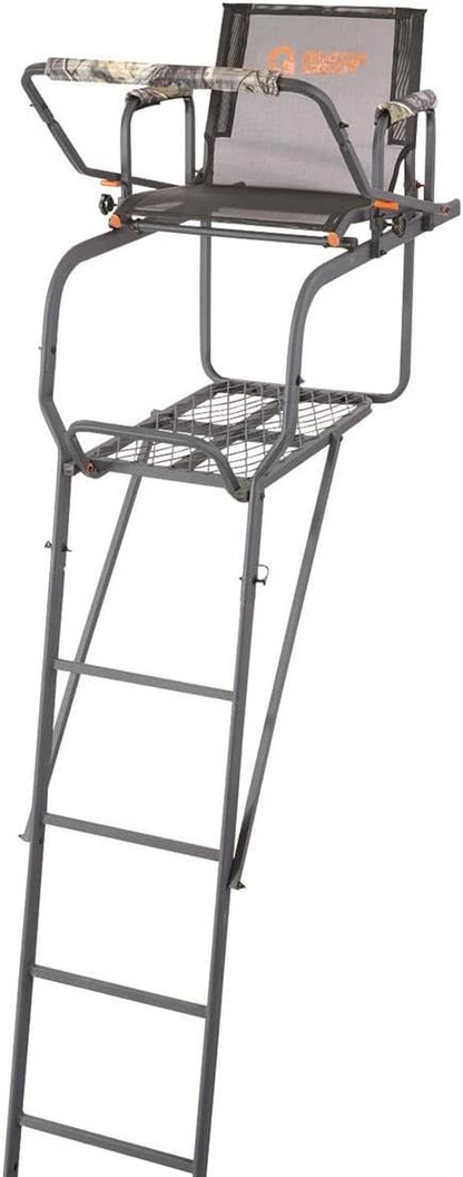 15.5' Ladder Tree Stand for Hunting with Mesh Seat, Hunting Gear, Equipment, and Accessories