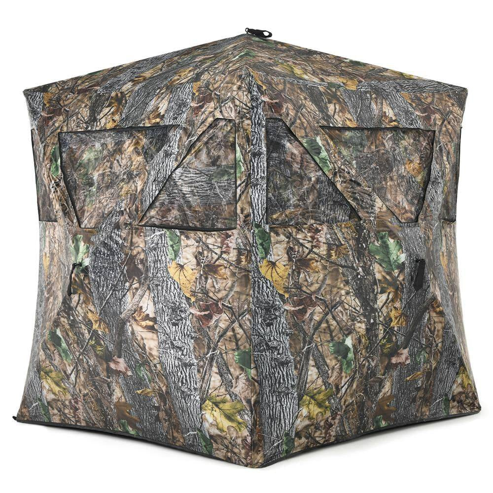 Pop-Up Hunting Ground Blind Portable Camo Hunting Tent Suitable for 3 People