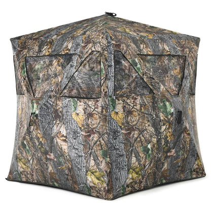 Pop-Up Hunting Ground Blind Portable Camo Hunting Tent Suitable for 3 People