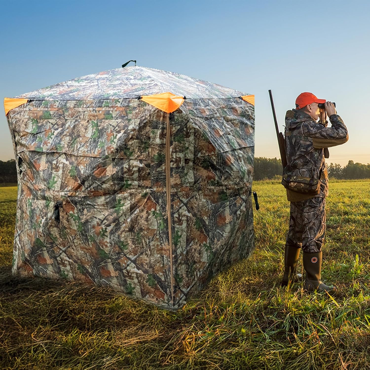 Hunting Blind 270° See through Ground Blind for Deer Turkey Hunting