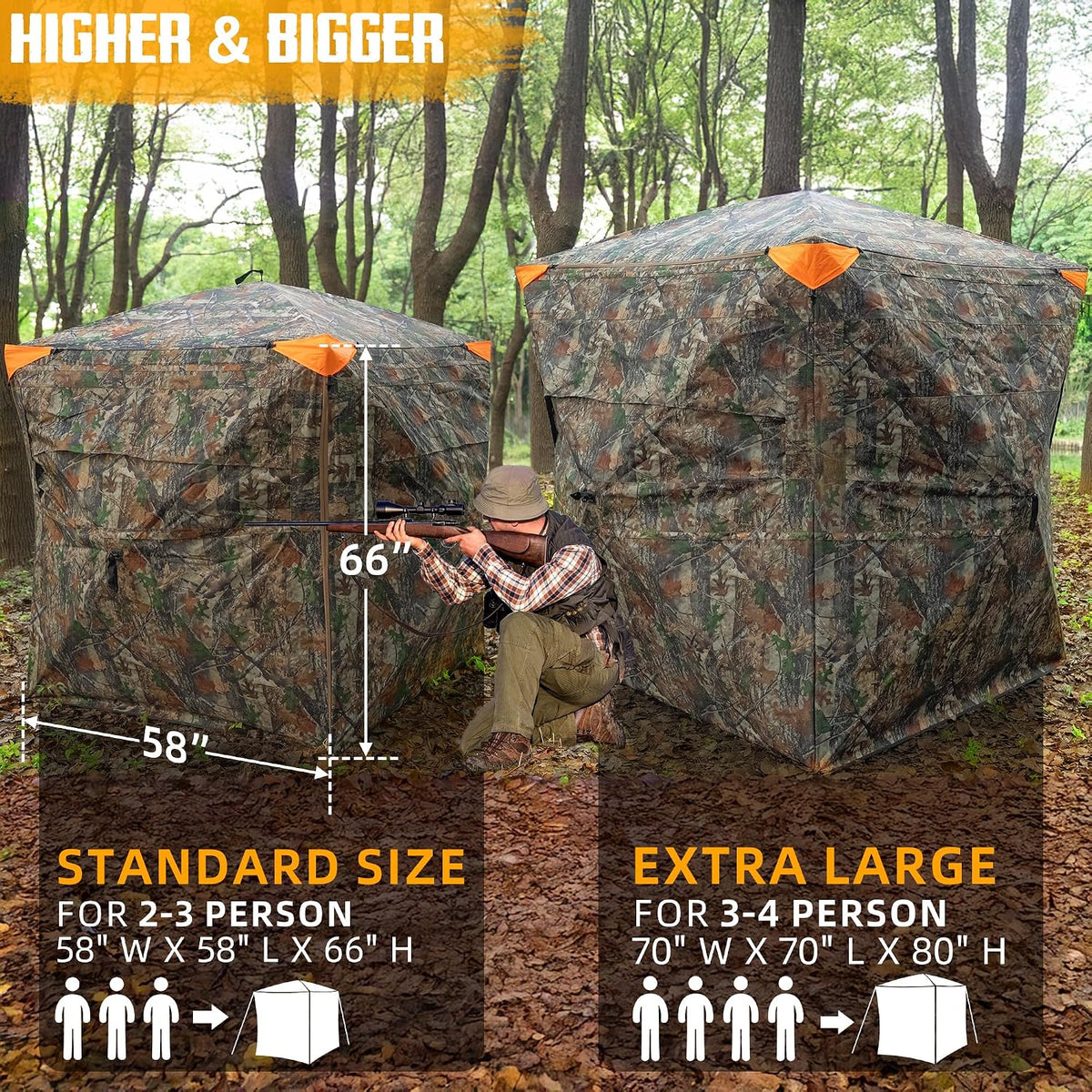Hunting Blind 270° See through Ground Blind for Deer Turkey Hunting