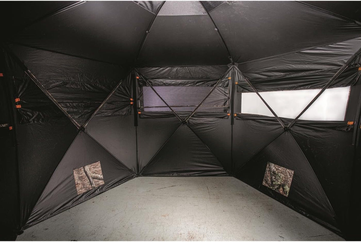 Educator Large Hunting Ground Blind, See-Through, 360 View, 3-4 Person Tent, Turkey, Duck, Deer Hunting Gear Equipment Accessories