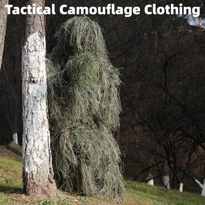 Camouflage Suit 3D Withered Grass Ghillie Set, 5-Piece Hunting Suit Hunting Suit Set