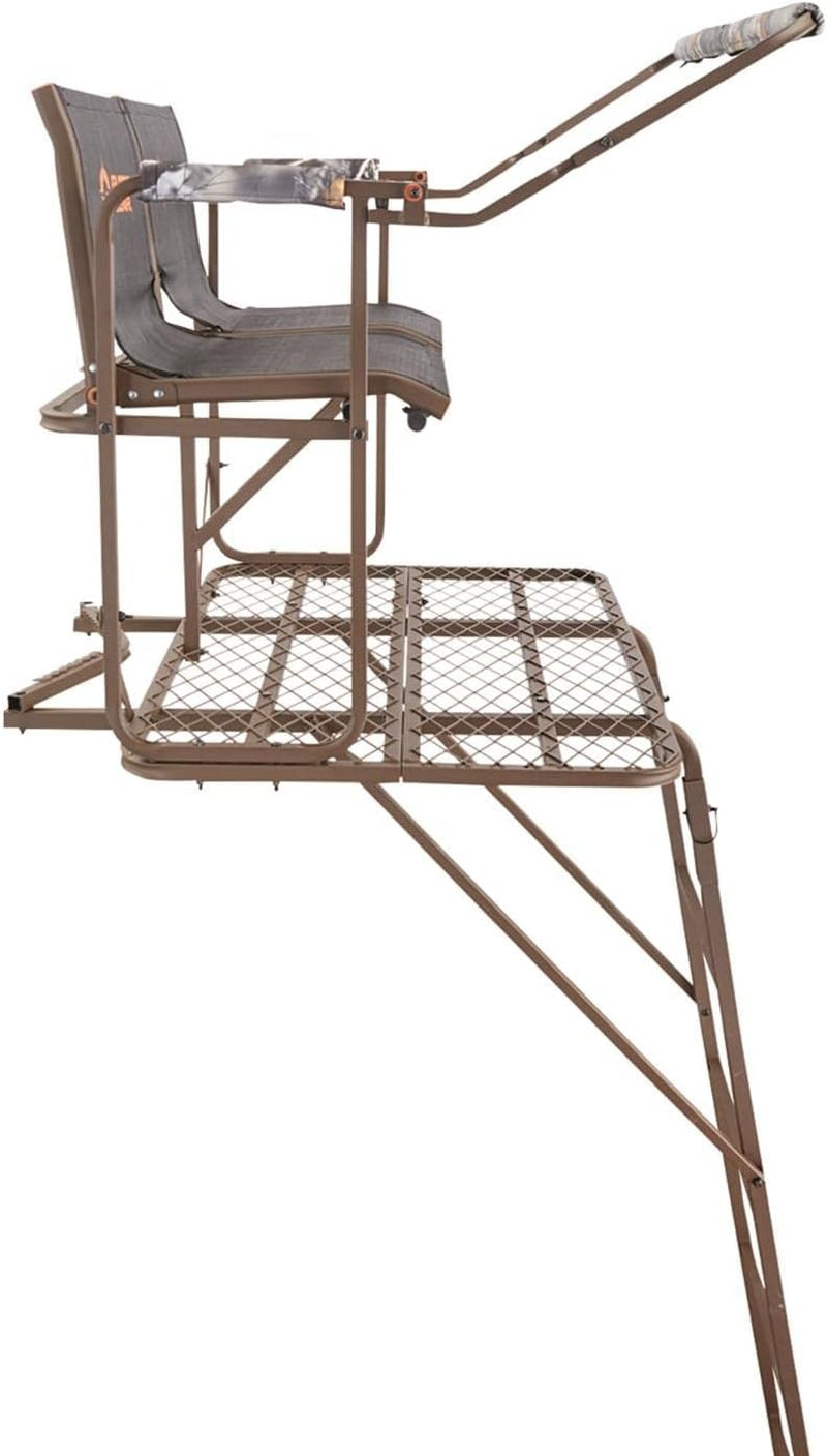 17' 2-Man Ladder Tree Stand Climbing Hunt Seat, Hunting Gear Equipment Accessories