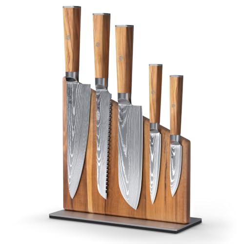 Yatoshi Knives Kitchen Knife Set with Block CLA1