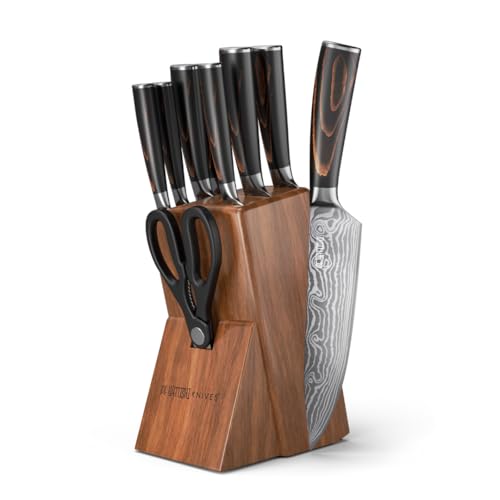 Yatoshi Knives Kitchen Knife Set with Block CLA1