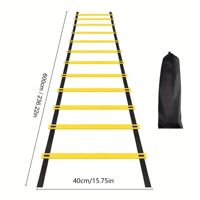 Sports Agility Ladder Football Adjustable Nylon Strap Jumping Ladder Speed Fitness Body Coordination Warm-Up Training Tool