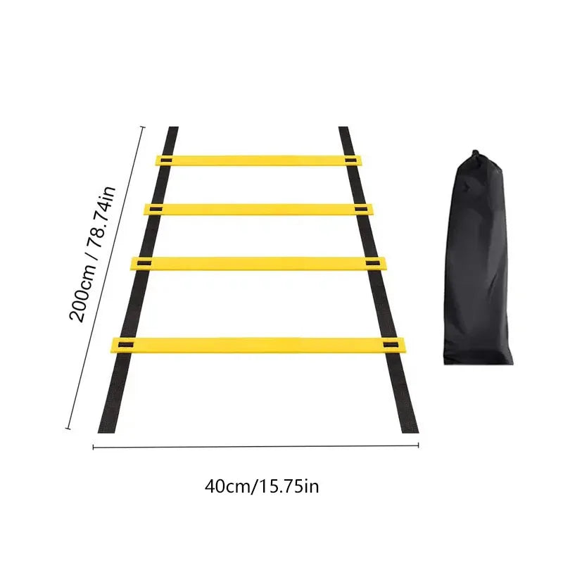 Sports Agility Ladder Football Adjustable Nylon Strap Jumping Ladder Speed Fitness Body Coordination Warm-Up Training Tool