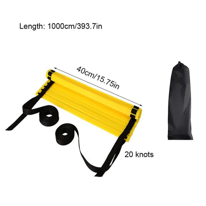 Sports Agility Ladder Football Adjustable Nylon Strap Jumping Ladder Speed Fitness Body Coordination Warm-Up Training Tool