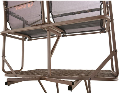 17' 2-Man Ladder Tree Stand Climbing Hunt Seat, Hunting Gear Equipment Accessories