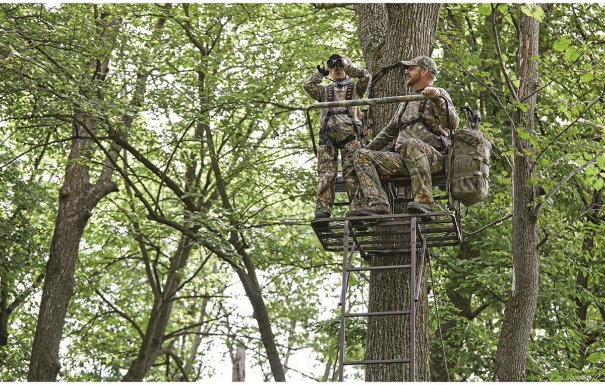 17' 2-Man Ladder Tree Stand Climbing Hunt Seat, Hunting Gear Equipment Accessories