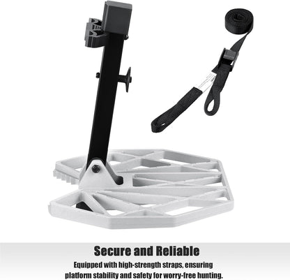 Saddle Hunting Platform: Cast Aluminum Tree Saddle Platform, Lightweight Hunting Saddle Platform, Fully Adjustable Reliable Silent 12''X12'' Hunting Platform, Saddle Hunting Accessories