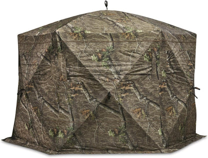 Educator Large Hunting Ground Blind, See-Through, 360 View, 3-4 Person Tent, Turkey, Duck, Deer Hunting Gear Equipment Accessories