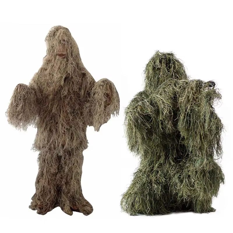 Camouflage Suit 3D Withered Grass Ghillie Set, 5-Piece Hunting Suit Hunting Suit Set