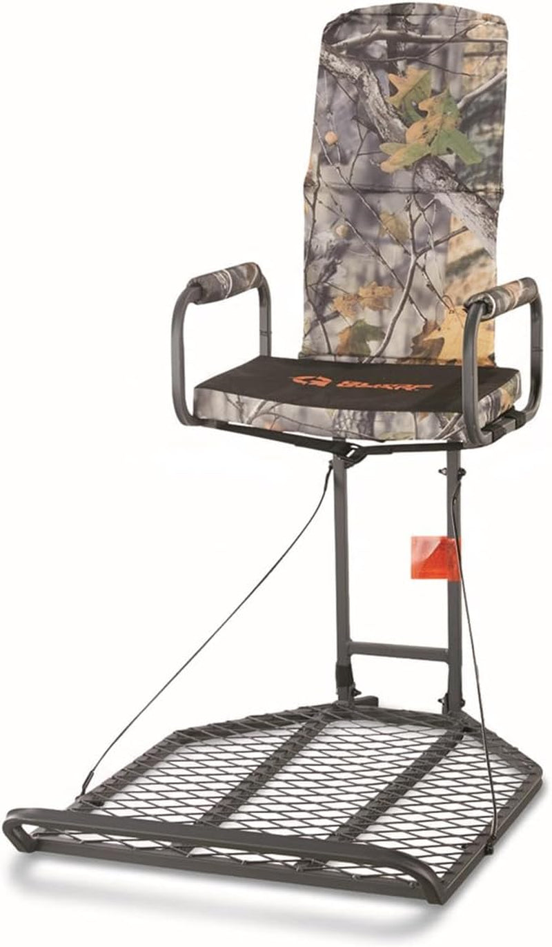 Deluxe Hang-On Tree Stand Chair for Hunting Cushion Seat Hunt Gear Equipment Accessories, Camo