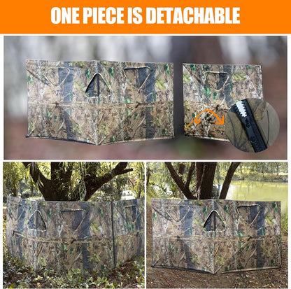 Hunting Blind 3-Panel Ground Blind with Carrying Bag Portable Hunting Ground Blinds for Deer Waterfowl Turkey Hunting