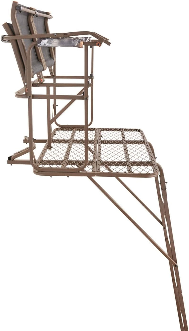 17' 2-Man Ladder Tree Stand Climbing Hunt Seat, Hunting Gear Equipment Accessories
