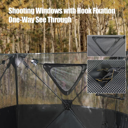 Hunting Blind 3-Panel Ground Blind with Carrying Bag Portable Hunting Ground Blinds for Deer Waterfowl Turkey Hunting