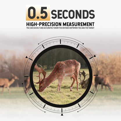 Range Finder for Hunting, 1200Y Golf Hunting Rangefinder, 6X Magnification Laser Rangefinder, Waterproof Range Finder for Hunter with Slope Mode, Free Battery, Carrying Case