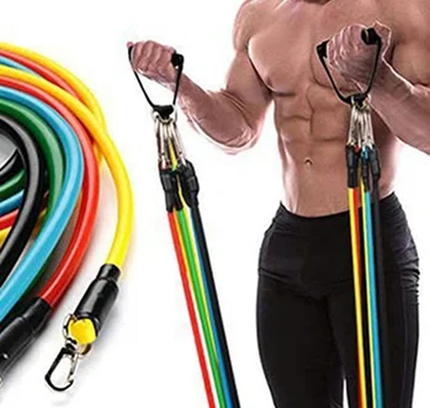 11 Piece Set of Muscle Training Straps, Multifunctional Fitness Tension Strap, Fitness Tension Training Harness, Elastic Rope