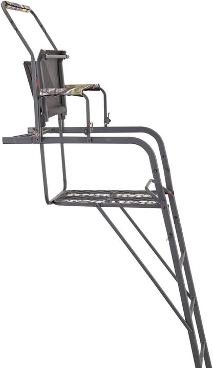 15.5' Ladder Tree Stand for Hunting with Mesh Seat, Hunting Gear, Equipment, and Accessories