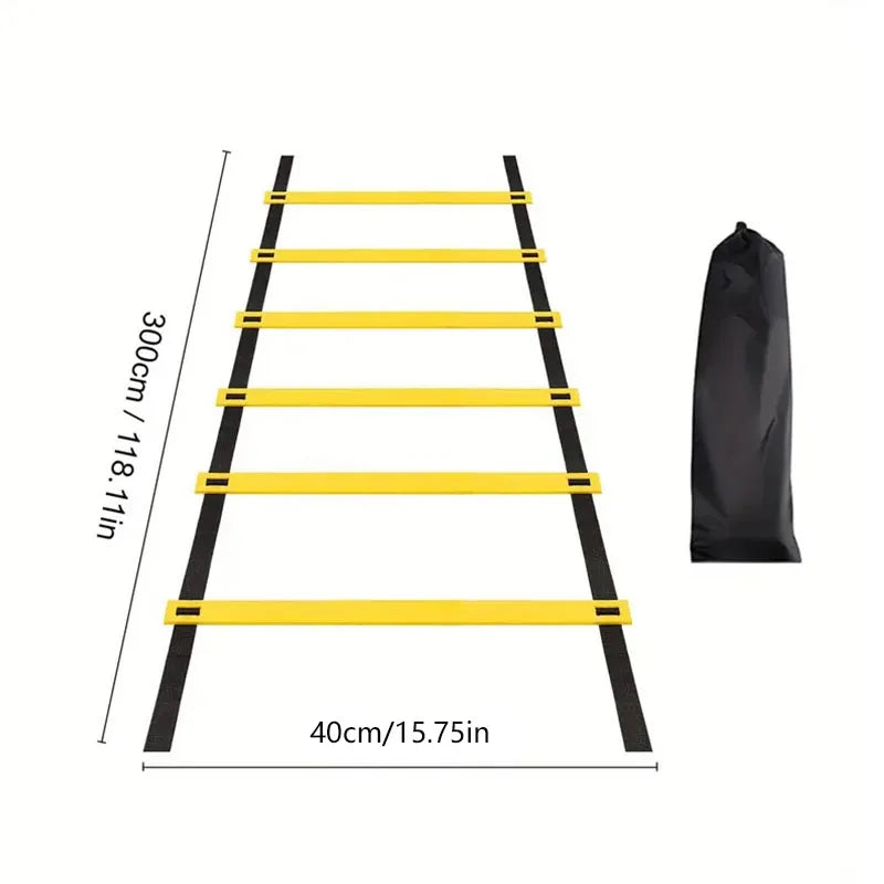 Sports Agility Ladder Football Adjustable Nylon Strap Jumping Ladder Speed Fitness Body Coordination Warm-Up Training Tool