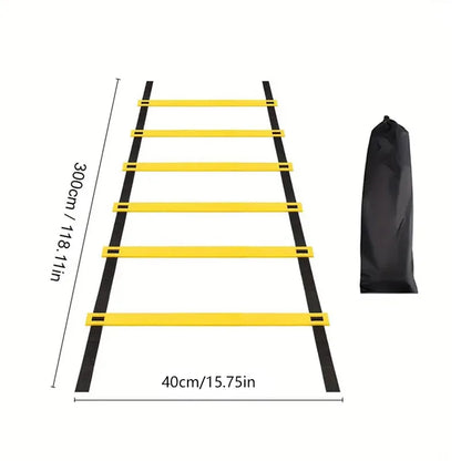 Sports Agility Ladder Football Adjustable Nylon Strap Jumping Ladder Speed Fitness Body Coordination Warm-Up Training Tool