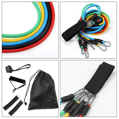 11 Piece Set of Muscle Training Straps, Multifunctional Fitness Tension Strap, Fitness Tension Training Harness, Elastic Rope