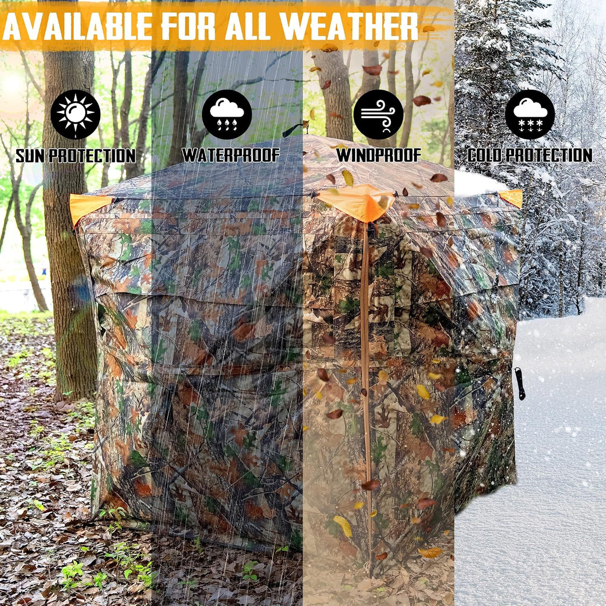 Hunting Blind 270° See through Ground Blind for Deer Turkey Hunting