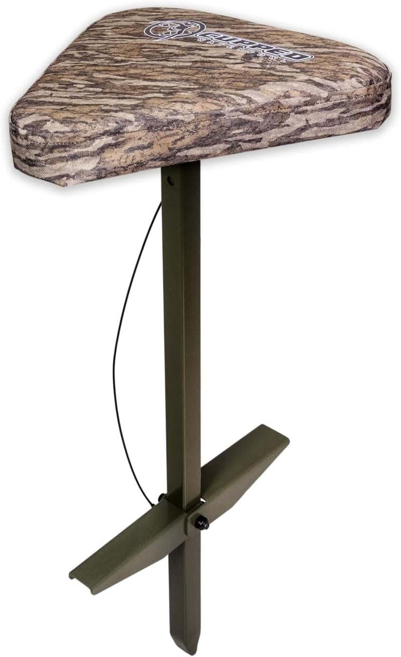 Marsh Hunting Seat, Adjustable 36" Stake Hunting Seat with Carrying Strap