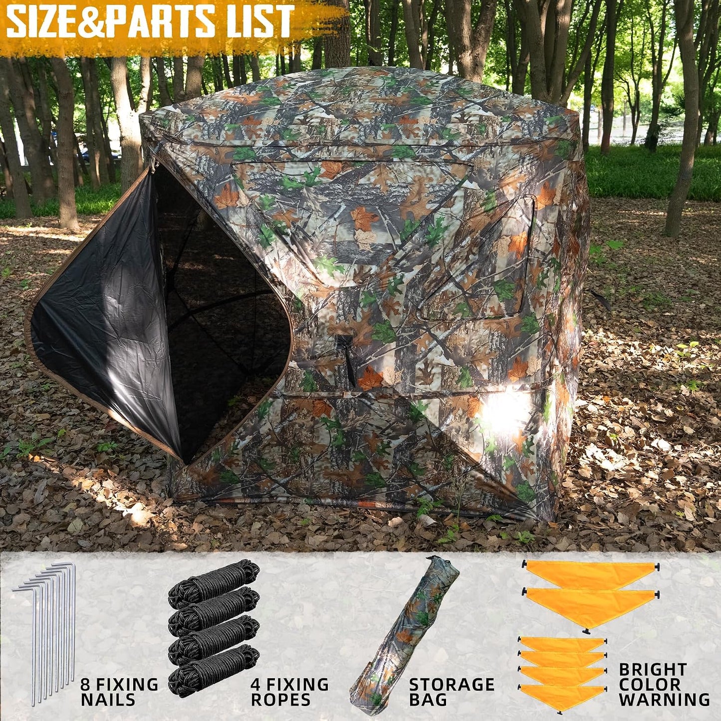 Hunting Blind 270° See through Ground Blind for Deer Turkey Hunting