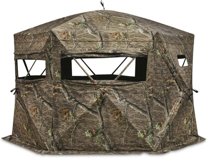 Educator Large Hunting Ground Blind, See-Through, 360 View, 3-4 Person Tent, Turkey, Duck, Deer Hunting Gear Equipment Accessories