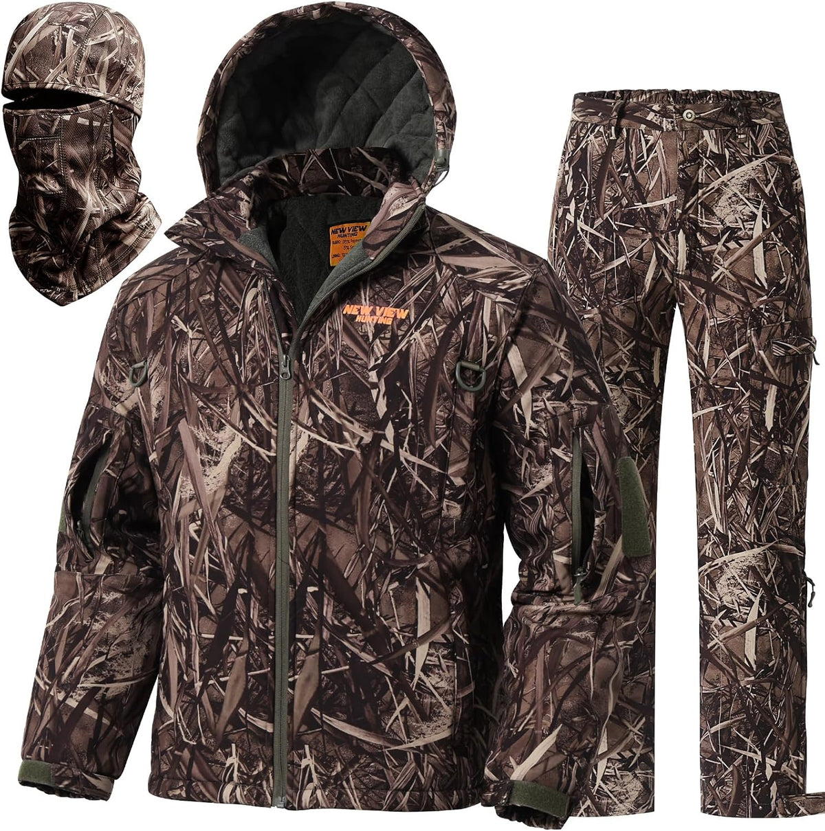 Insulated Hunting Clothes for Men Cold Weather, Warm Camo Hunting Jacket and Pants, Hunting Suit for Deer Duck Hunts