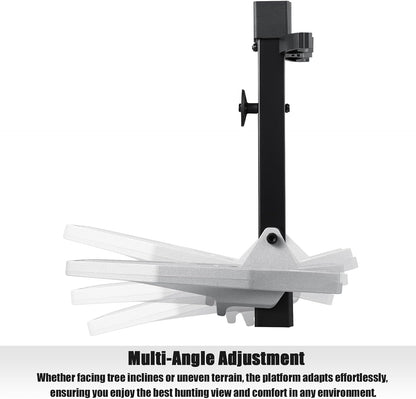 Saddle Hunting Platform: Cast Aluminum Tree Saddle Platform, Lightweight Hunting Saddle Platform, Fully Adjustable Reliable Silent 12''X12'' Hunting Platform, Saddle Hunting Accessories