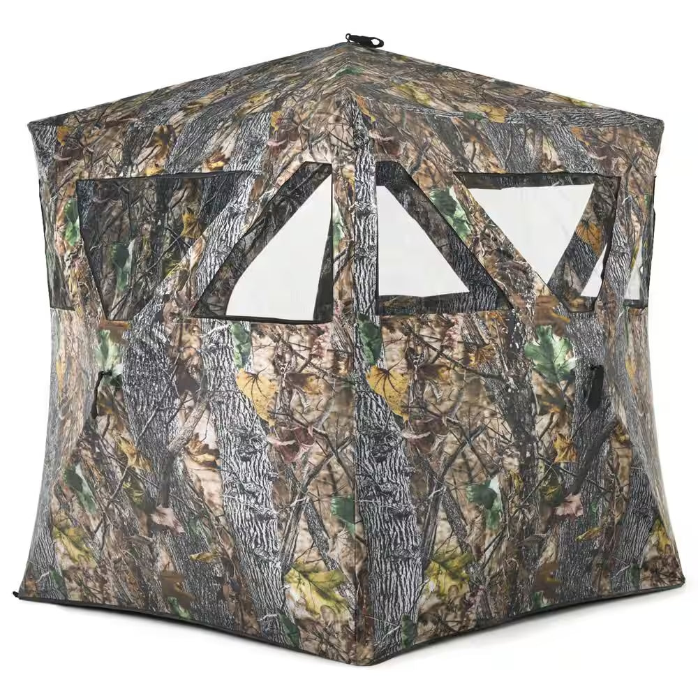 Pop-Up Hunting Ground Blind Portable Camo Hunting Tent Suitable for 3 People