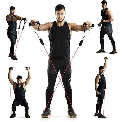 11 Piece Set of Muscle Training Straps, Multifunctional Fitness Tension Strap, Fitness Tension Training Harness, Elastic Rope