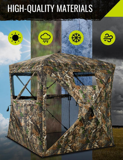 Hunting Blind, 270°/360° See through Ground Blind
